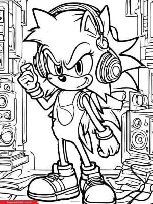 Sonic boyama sayfası, Sonic coloring page, , 