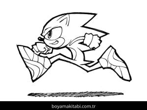Sonic boyama sayfası – renkli çizimler, okul öncesi
