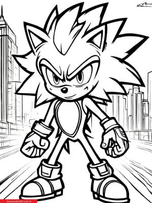 Sonic boyama sayfası, Sonic coloring page, , 