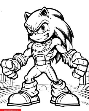 Sonic boyama sayfası, Sonic coloring page, , 