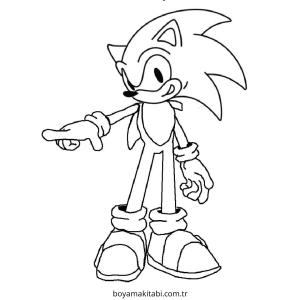 Sonic boyama sayfası – el becerilerini geliştirir, boyama çalışması