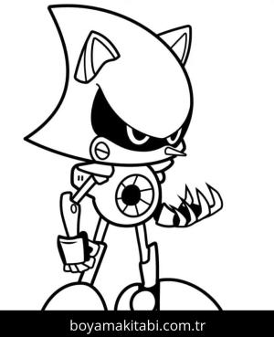 Sonic boyama sayfası – basit çizim, kolay boyama