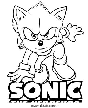 Sonic boyama sayfası – kolay boyama, eğitici aktivite