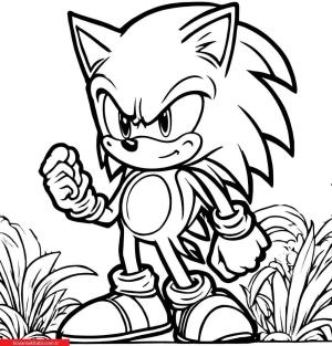 Sonic boyama sayfası, Sonic coloring page, , 