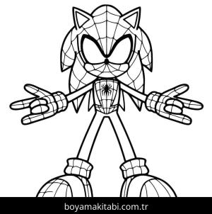 Sonic boyama sayfası – kolay boyama, eğitici aktivite