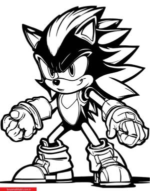 Sonic boyama sayfası, Sonic coloring page, , 