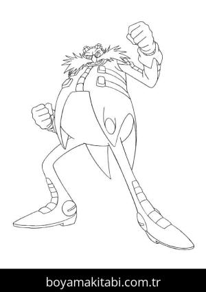 Sonic boyama sayfası – basit çizim, kolay boyama