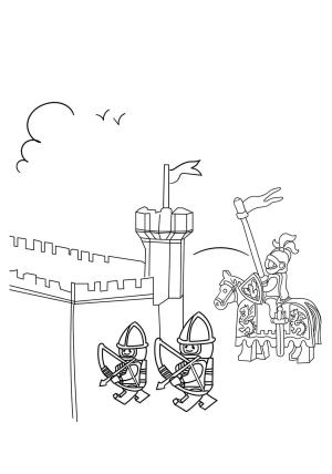 Şövalye boyama sayfası,  coloring page, Lego şövalyesi, 