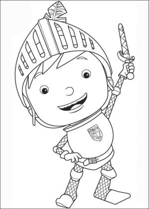 Şövalye boyama sayfası,  coloring page, Şövalye Mike, 