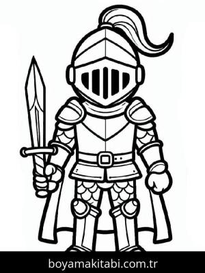 Şövalye boyama sayfası – ücretsiz yazdır, boyama etkinliği