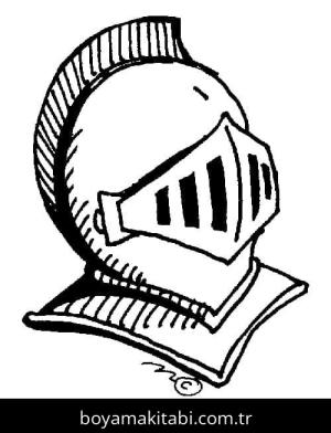 Şövalye boyama sayfası – renkli çizimler, okul öncesi