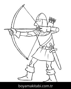 Şövalye boyama sayfası – eğitici aktivite, yaratıcılık