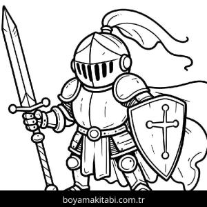 Şövalye boyama sayfası – ücretsiz yazdır, boyama etkinliği