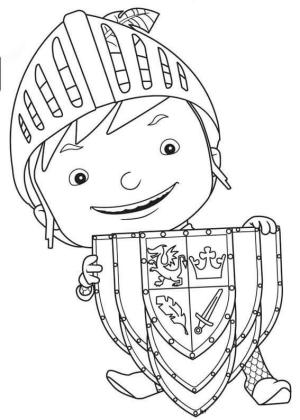 Şövalye boyama sayfası,  coloring page, Karikatür Şövalye, 