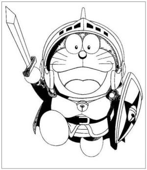 Şövalye boyama sayfası,  coloring page, Şövalye Doraemon, 