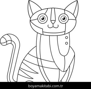 Soyut boyama sayfası – basit çizim, kolay boyama