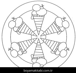 Soyut boyama sayfası – kolay boyama, eğitici aktivite