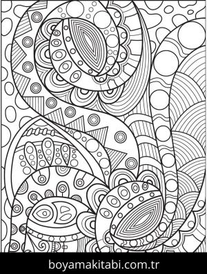 Soyut boyama sayfası – okul öncesi, evde etkinlik