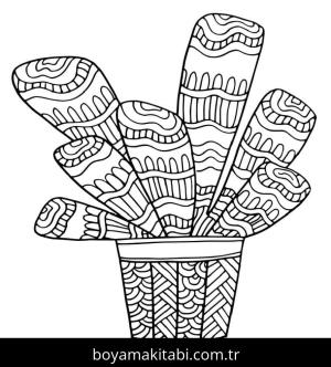 Soyut boyama sayfası – el becerilerini geliştirir, boyama çalışması