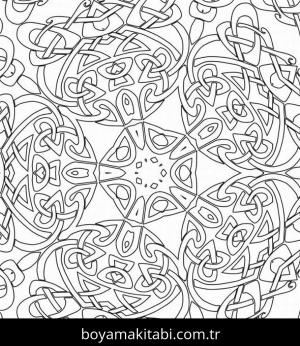 Soyut boyama sayfası – yaratıcılık, eğlenceli etkinlik