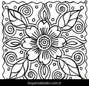 Soyut boyama sayfası – sevimli karakter, sanatsal çalışma