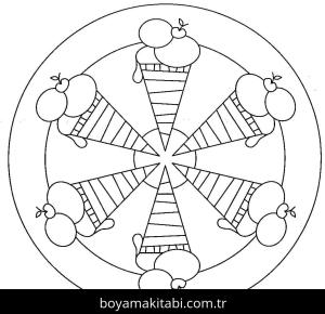 Soyut boyama sayfası – çizgi film temalı, basit çizim