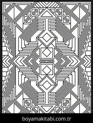 Soyut boyama sayfası – ücretsiz yazdır, boyama etkinliği