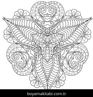 Soyut boyama sayfası – basit çizim, kolay boyama