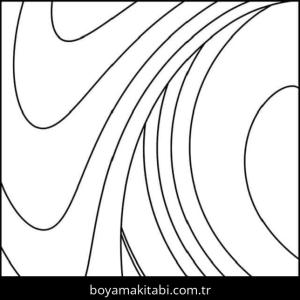 Soyut boyama sayfası – yaratıcılık, eğlenceli etkinlik