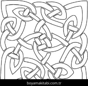 Soyut boyama sayfası – kolay boyama, eğitici aktivite