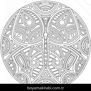 Soyut boyama sayfası – el becerilerini geliştirir, boyama çalışması