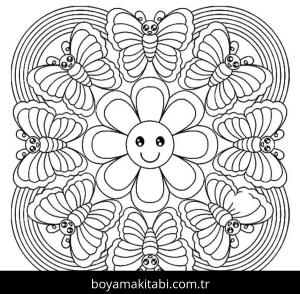 Soyut boyama sayfası – yaratıcılık, eğlenceli etkinlik