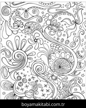 Soyut boyama sayfası – evde etkinlik, ücretsiz yazdır