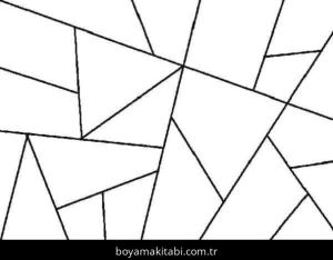 Soyut boyama sayfası – sanatsal çalışma, çocuklar için