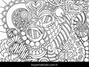 Soyut boyama sayfası – boyama etkinliği, çocuk aktivitesi