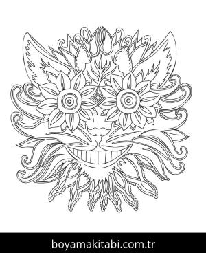 Soyut boyama sayfası – keyifli zaman, renkli çizimler