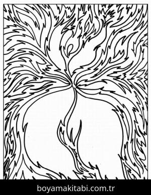 Soyut boyama sayfası – eğitici aktivite, yaratıcılık