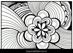 Soyut boyama sayfası – boyama etkinliği, çocuk aktivitesi