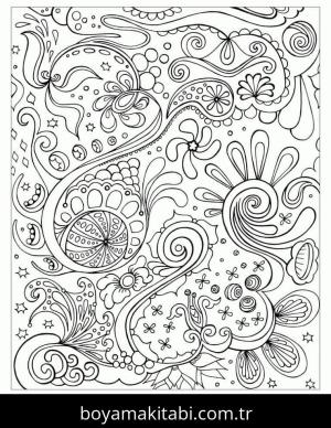 Soyut boyama sayfası – yaratıcılığı geliştirir, keyifli zaman