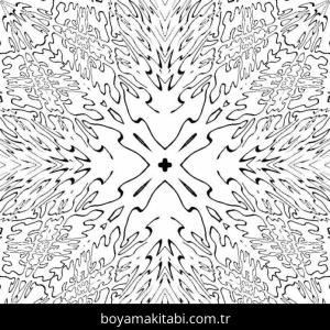 Soyut boyama sayfası – PDF indir, sevimli karakter