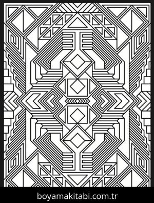 Soyut boyama sayfası – eğitici aktivite, yaratıcılık