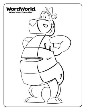 Sözcük Dünya boyama sayfası,  coloring page, Gülümseyen Ayı, 