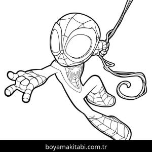 Spiderman boyama sayfası – kolay boyama, eğitici aktivite
