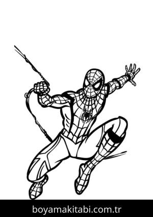 Spiderman boyama sayfası – çocuk aktivitesi, PDF indir