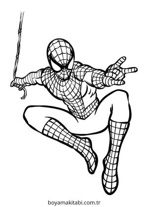 Spiderman boyama sayfası – kolay boyama, eğitici aktivite