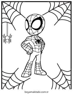 Spiderman boyama sayfası – sanatsal çalışma, çocuklar için