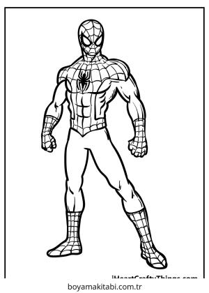 Spiderman boyama sayfası – sanatsal çalışma, çocuklar için