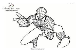 Spiderman boyama sayfası – boyama çalışması, yaratıcılığı geliştirir