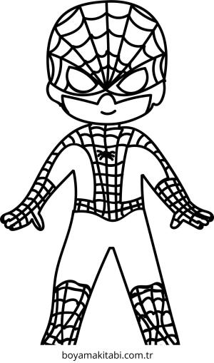 Spiderman boyama sayfası – renkli çizimler, okul öncesi