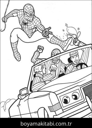Spiderman boyama sayfası – çocuk aktivitesi, PDF indir
